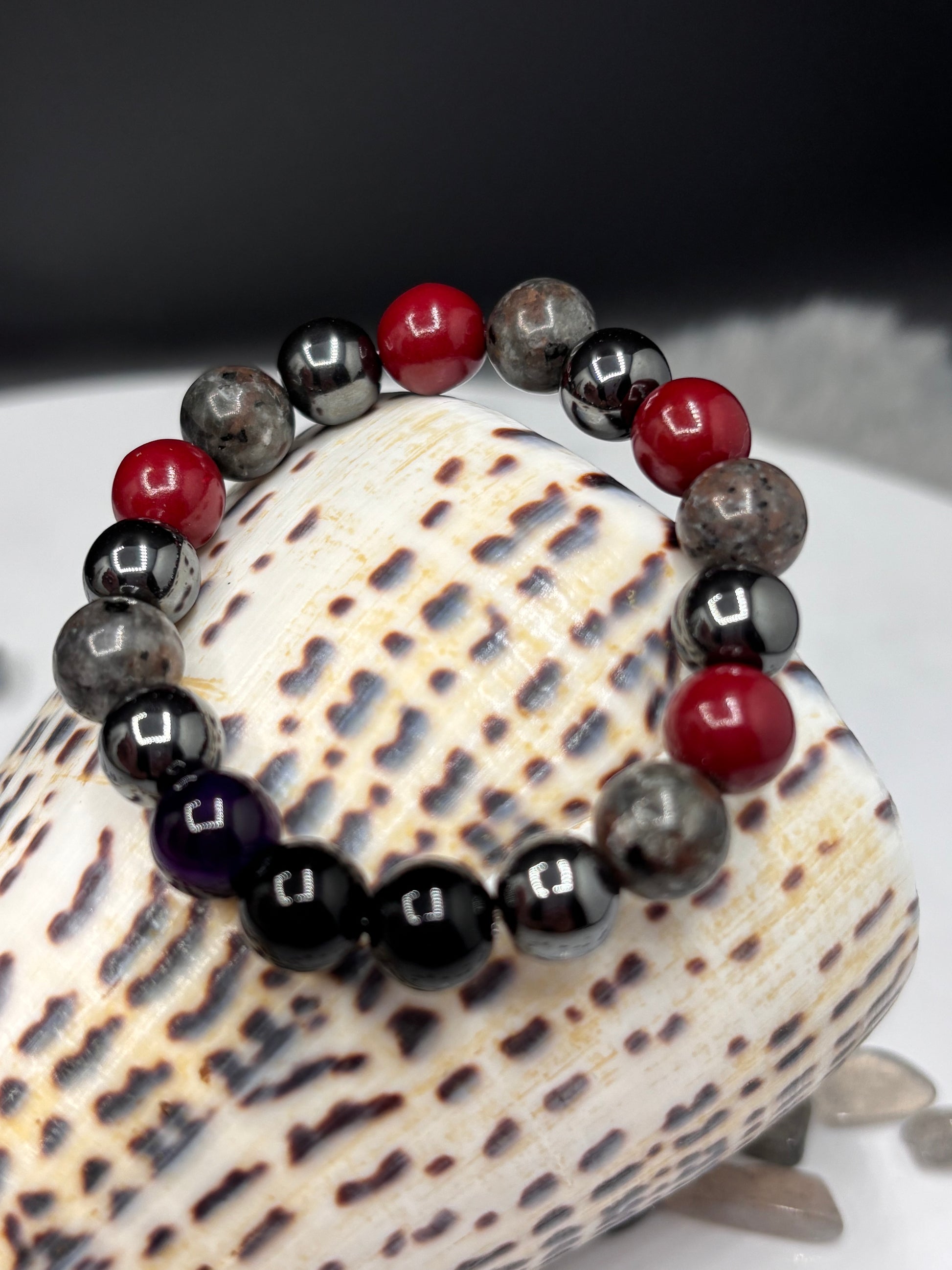 Yooperlite, Hematite, Cinnabar & Amethyst