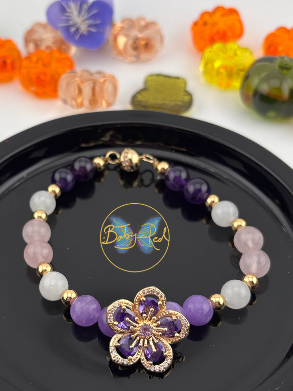 Purple Flower Bracelet