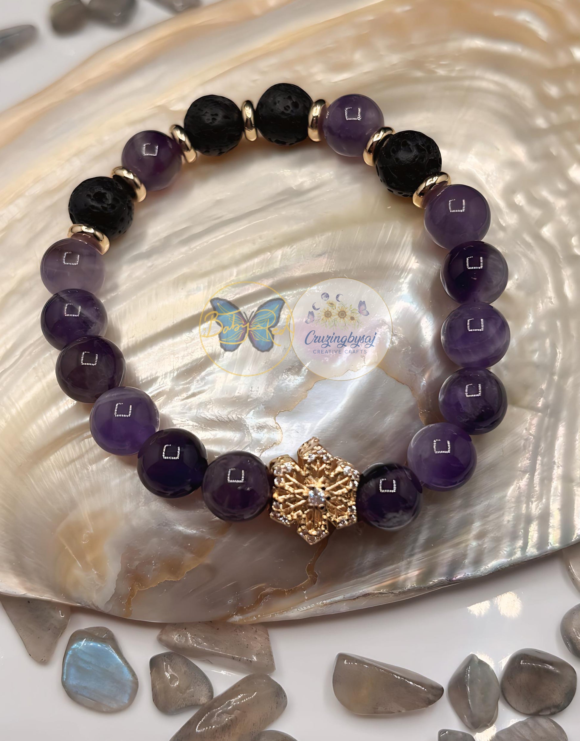 Amethyst & Lava Stone