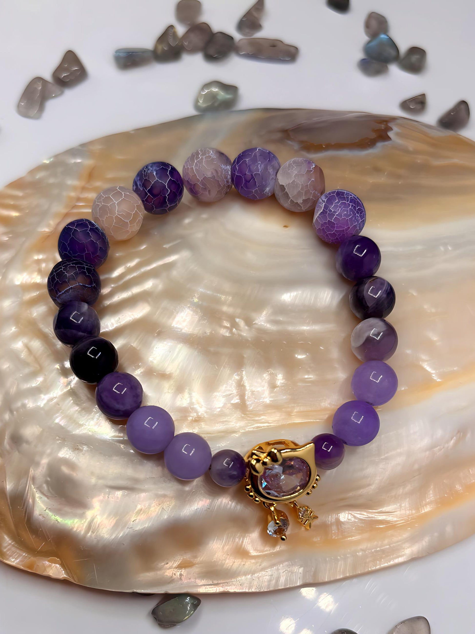 Amethyst & Purple Frosted Agate