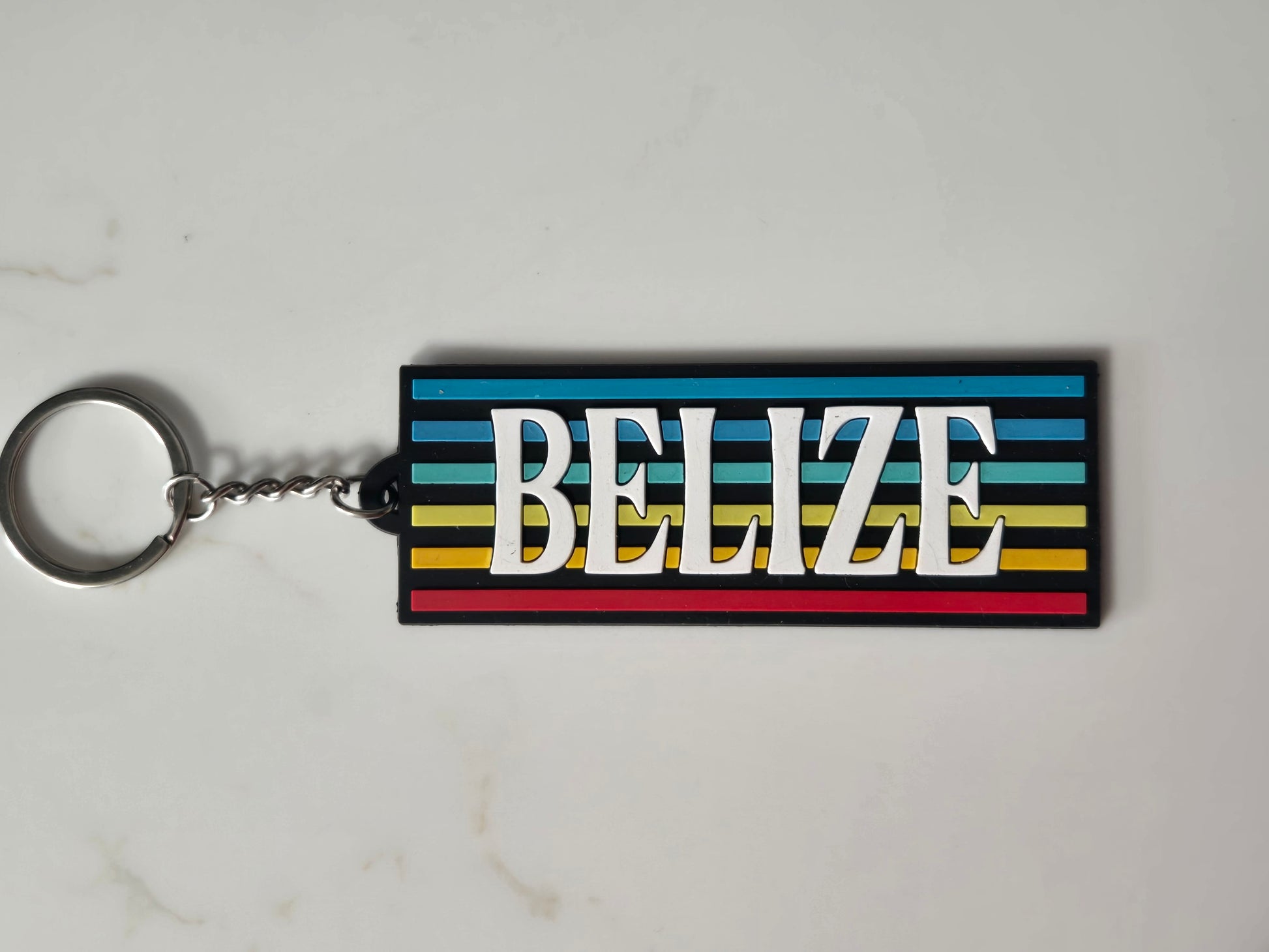 Belize pvc keychain