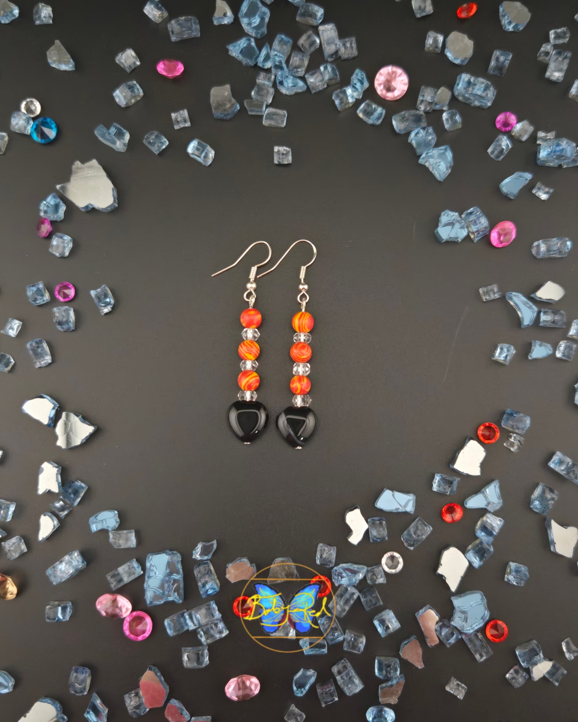 Orange Swirl earring